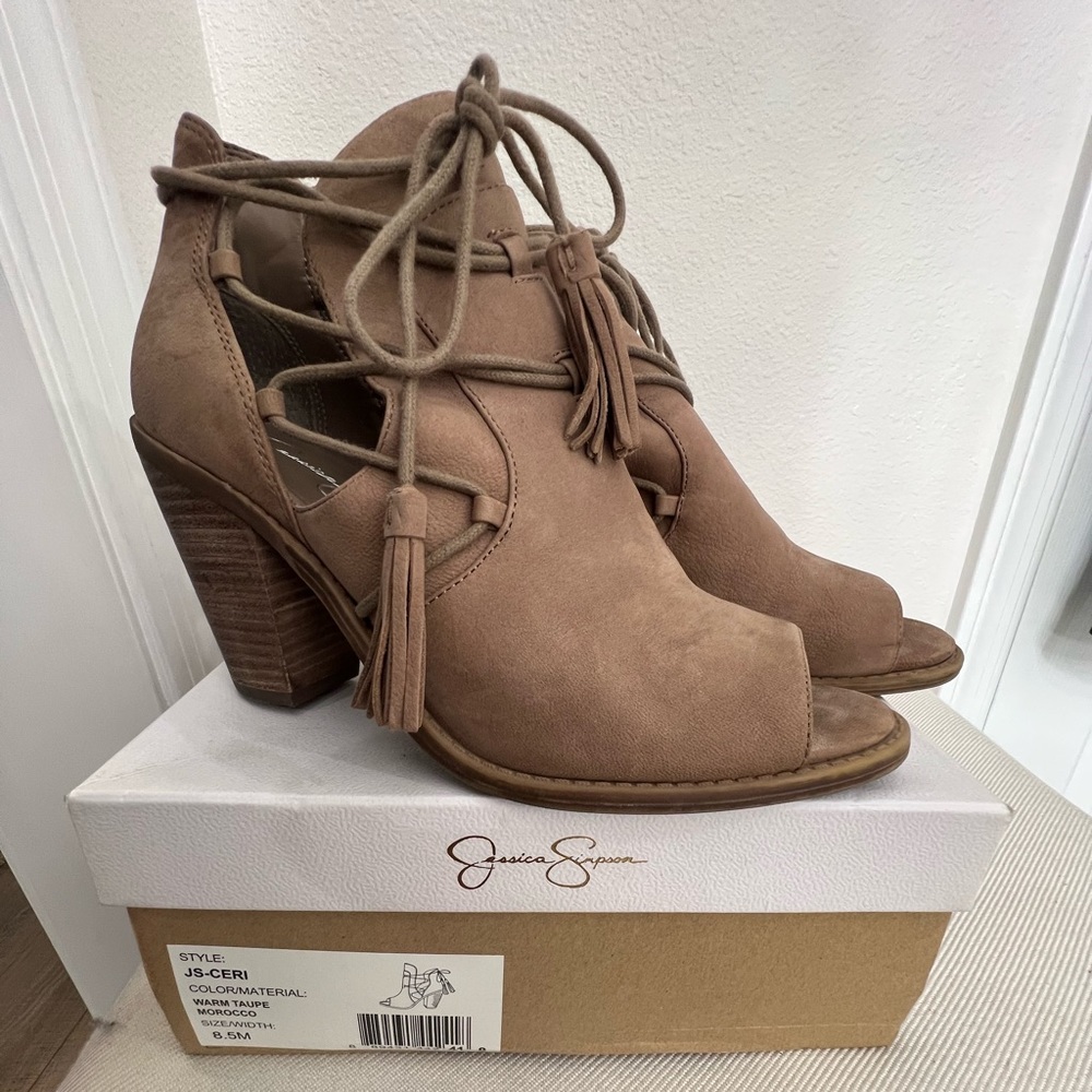 Jessica Simpson open toe booties